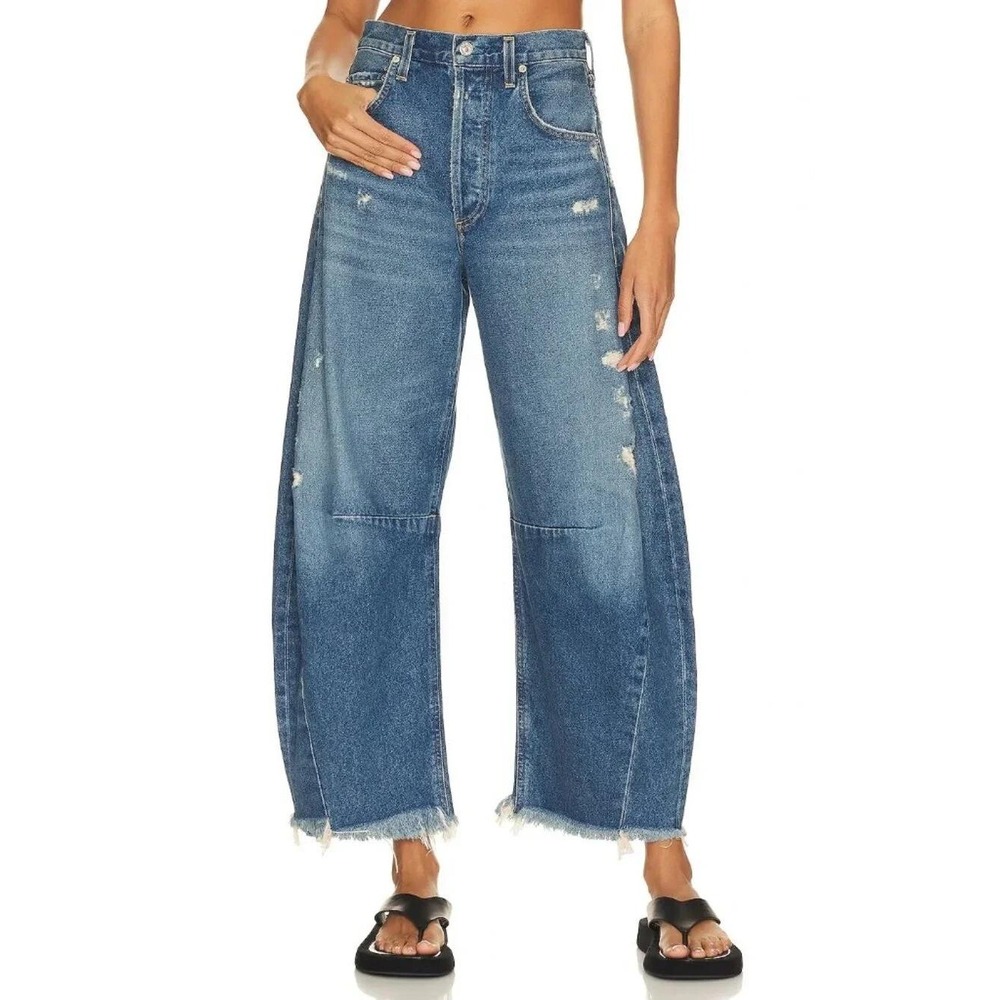 CITIZENS OF HUMANITY Horseshoe Barrel Magnolia High Rise Balloon Jean Sz 28 Boho